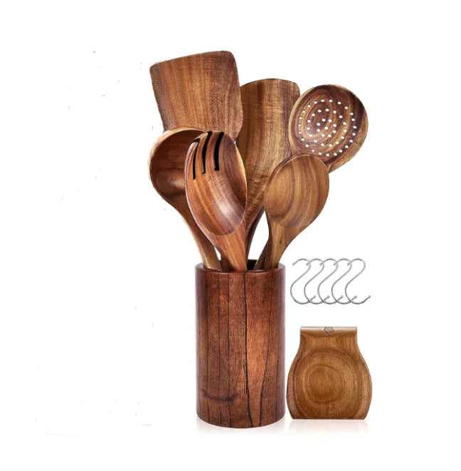 Acacia Houten Keukenset – Luxe Spatel & Keukengerei Collectie