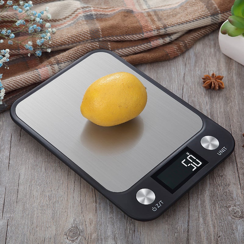 Digitale Keukenweegschaal Waterdicht van RVS – 1g Precisie | 5kg & 10kg Varianten