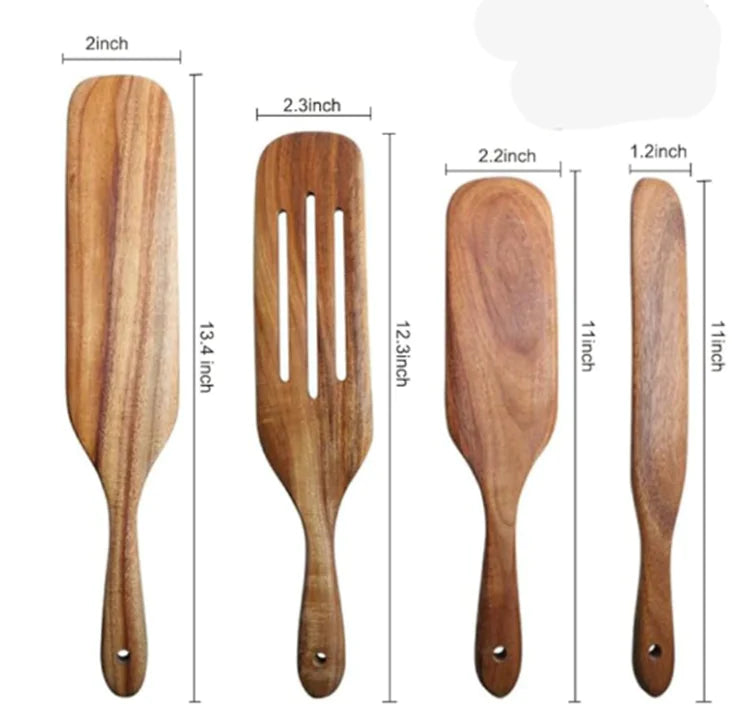 Acacia Houten Keukenset – Luxe Spatel & Keukengerei Collectie