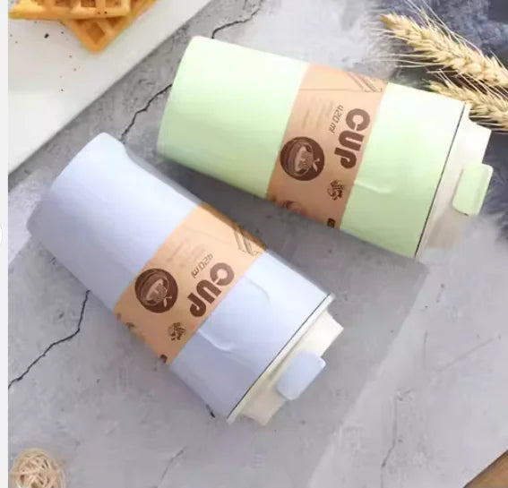 Draagbare Drinkbeker met Dopper van Wheat Straw (Tarwe stro)
