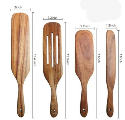 Acacia Houten Keukenset – Luxe Spatel & Keukengerei Collectie