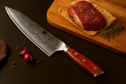 Damasharp 5 Pro - Damascus stalen keukenmes.