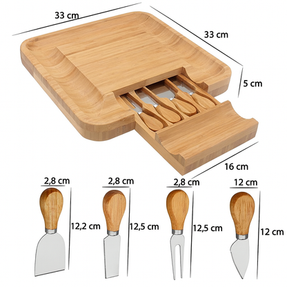 Luxe Kaasplank met Ingebouwd Messencompartiment