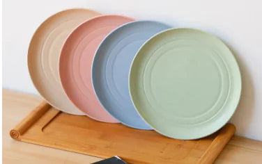 Eetset met Borden en Kommen Wheat straw (tarwe stro)