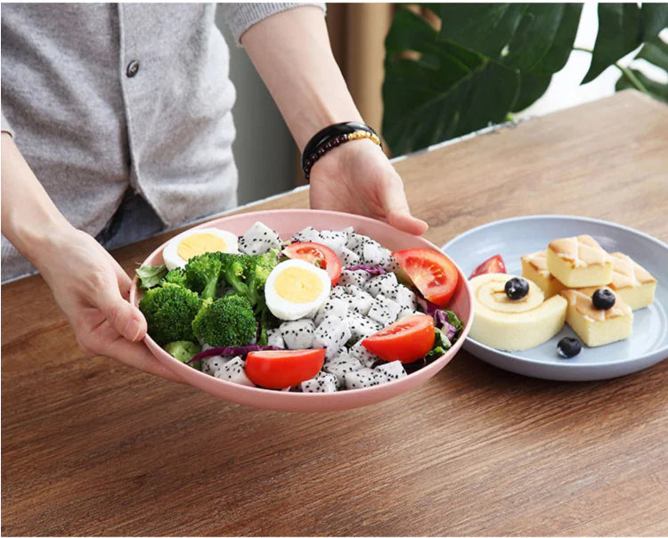Eetset met Borden en Kommen Wheat straw (tarwe stro)