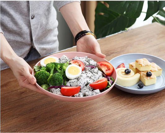 Eetset met Borden en Kommen Wheat straw (tarwe stro)